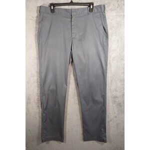 Nike Golf Pants Mens' 34x34 Gray Dri-FIT Flat Front Stretch Performance Golf